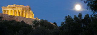 Full Moon Rising, Parthenon, Athens, Greece