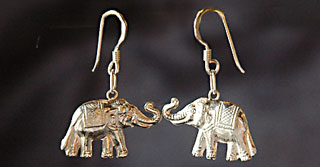 Sterling silver Elephant Earrings